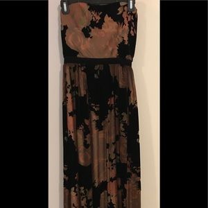 Anthropologie Velvet Strapless Gown